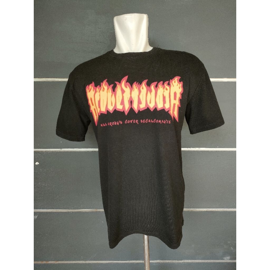 T-shirt Kaos Acover hitam L