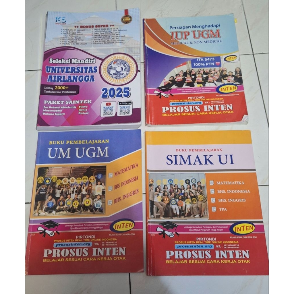 PRELOVED BUKU MODUL INTEN 2025 + SMUA UNAIR SAINTEK