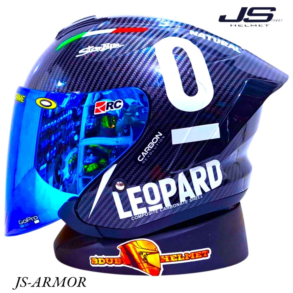 Helm JS Armor Carbon leopard spoiler 3D original JS ARMOR