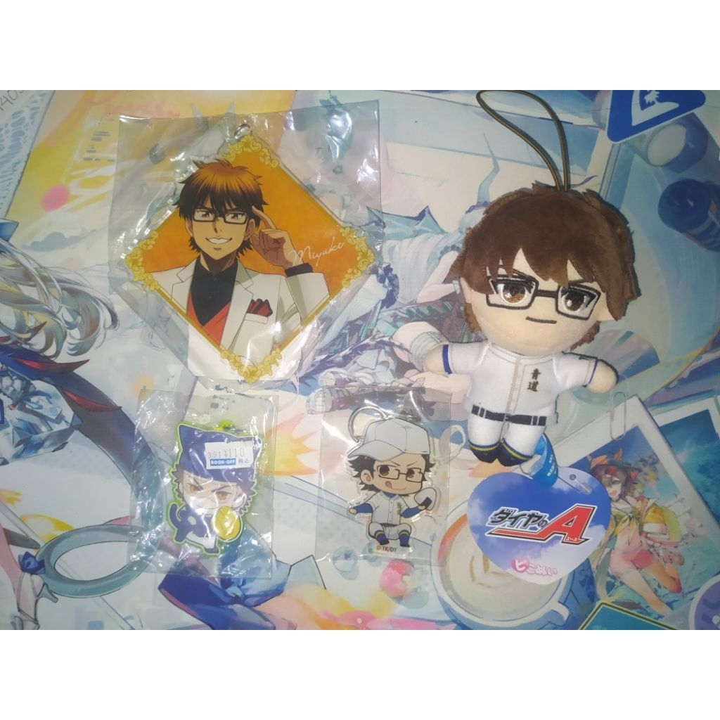 Ace of Diamond Daiya no Ace Kazuya Miyuki Pikonui Acrylic Keychain Suwarasetai Kuramochi Yoichi