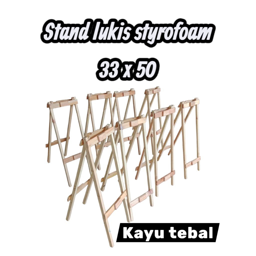 

HOBYMELUKIS...Jagrag stand lukis styrofoam kayu tebal uk 33x 50 COD