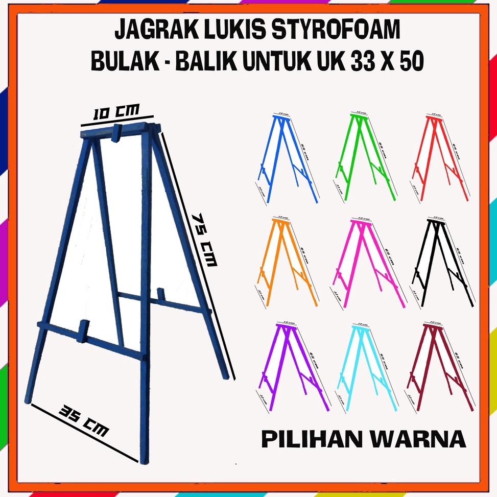 

KODE P27P Stand Meja Jagrak Lukis Untuk Styrofoam uk 33 x 5