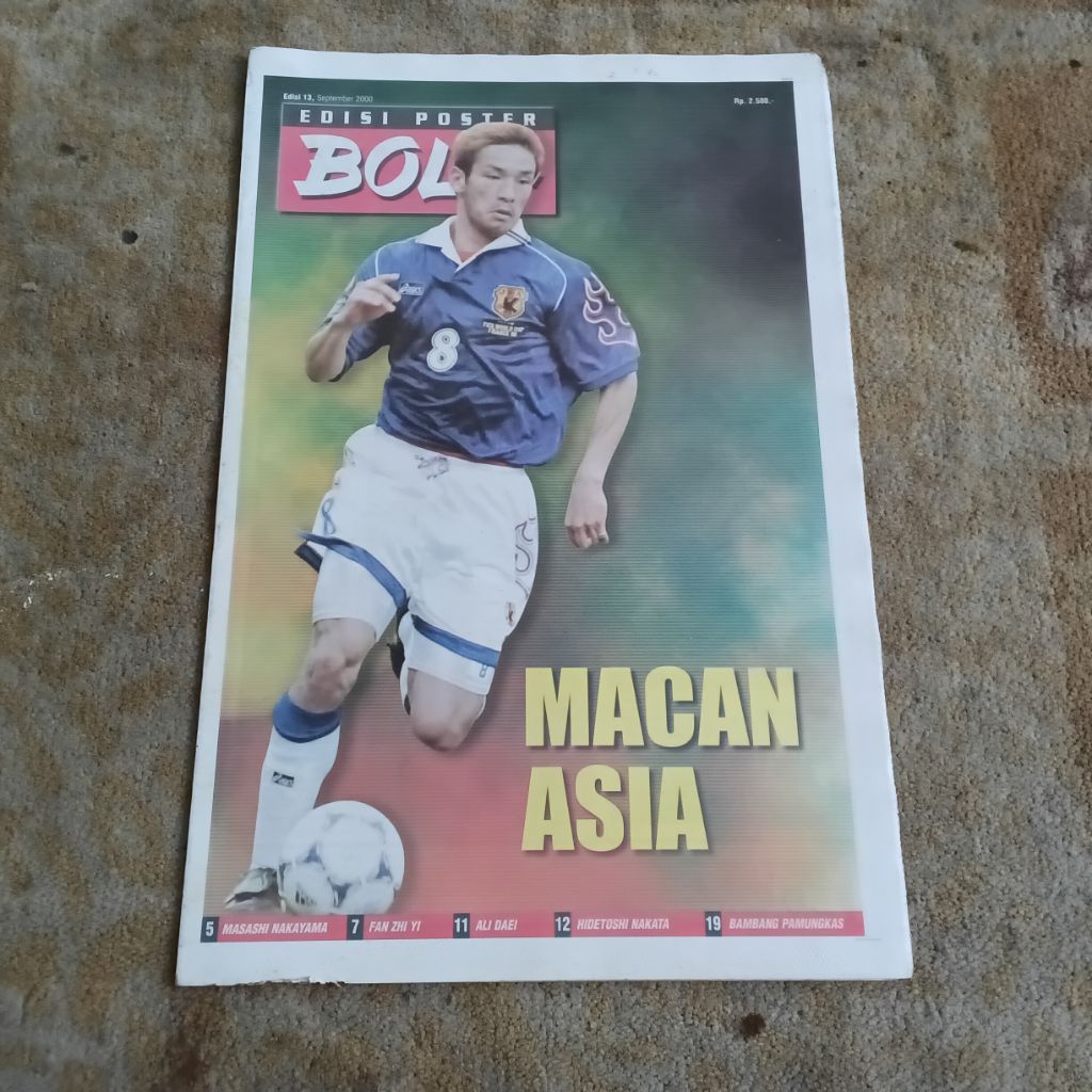 Majalah Tabloid Bola Edisi Poster BEP 13 September 2000 Macan Asia