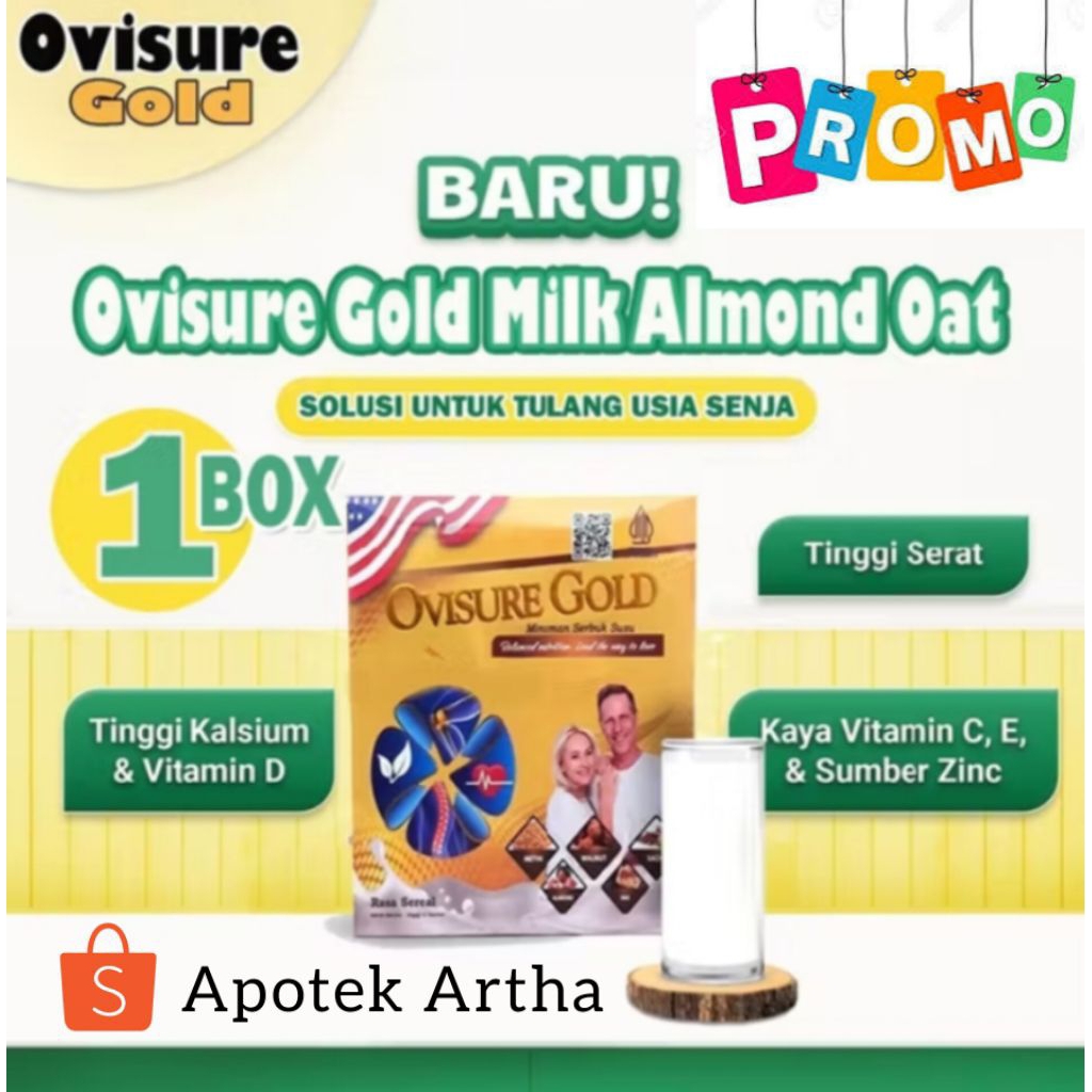 

Ovisure Gold Original Usa Terbaru 1 Box Isi 12 Sachet Untuk Kesehatan Tulang dan Sendi