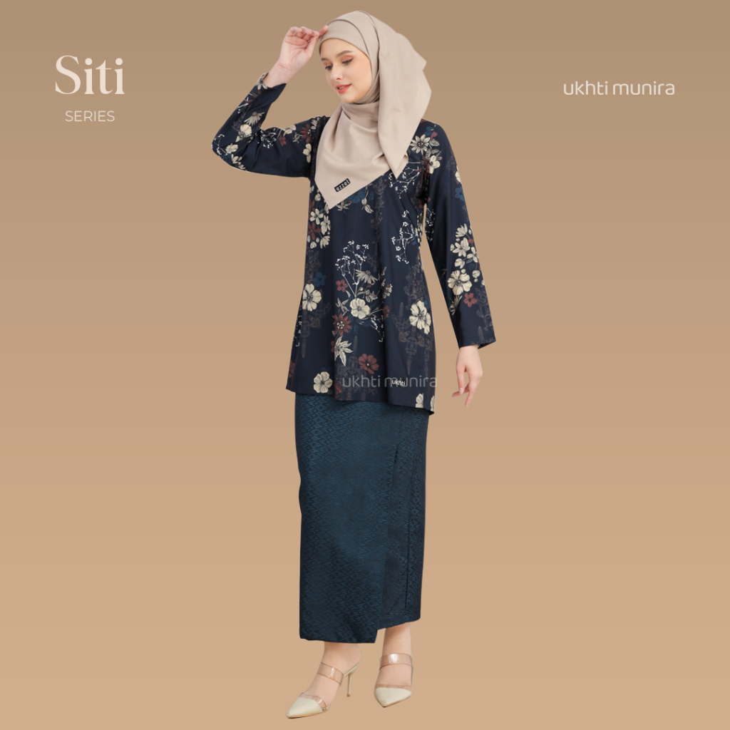 Siti One Set Stelan Wanita (Rok+Atasan) Bahan Queen Silk + Dobby Premium UKHTI MUNIRA