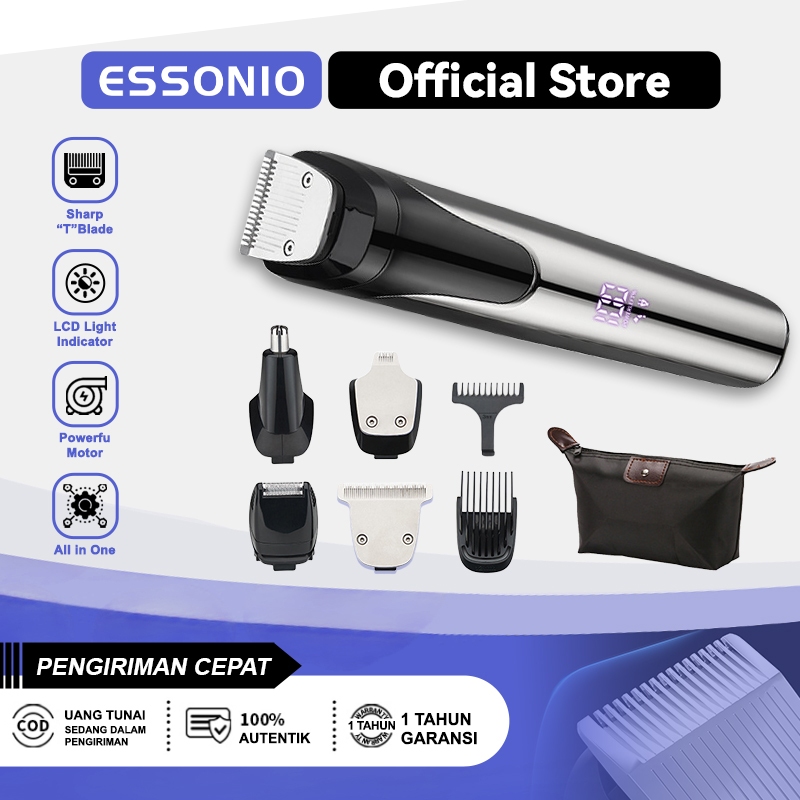 ESSONIO Alat Mesin Cukur Rambut Kemei Barbershop Usaha Pangkas Potong Rambut Kabel Listrik