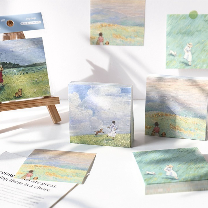 

Walking in The Woods Square Memopad Aesthetic