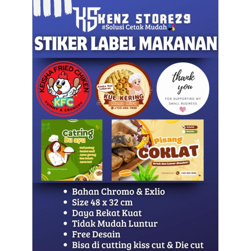 

Stiker Label makanan