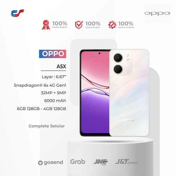 OPPO A5X 4/128GB 6/128GB - Snapdragon 6s 4G Gen 1 | 6000 mAh Garansi Resmi