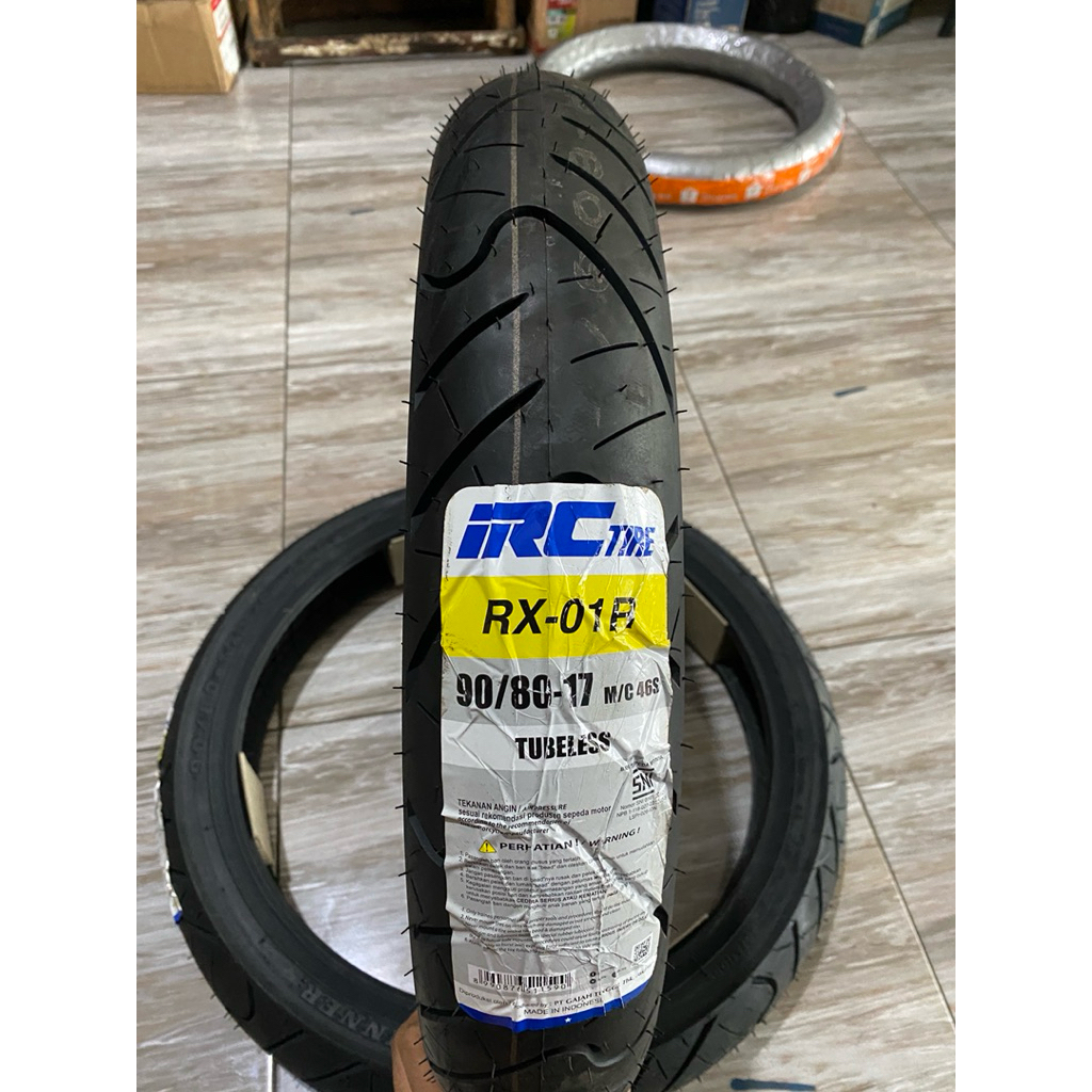 Ban IRC 90/80, 80/90 ring 17 Road Winner RX01F RX01R Tubeless