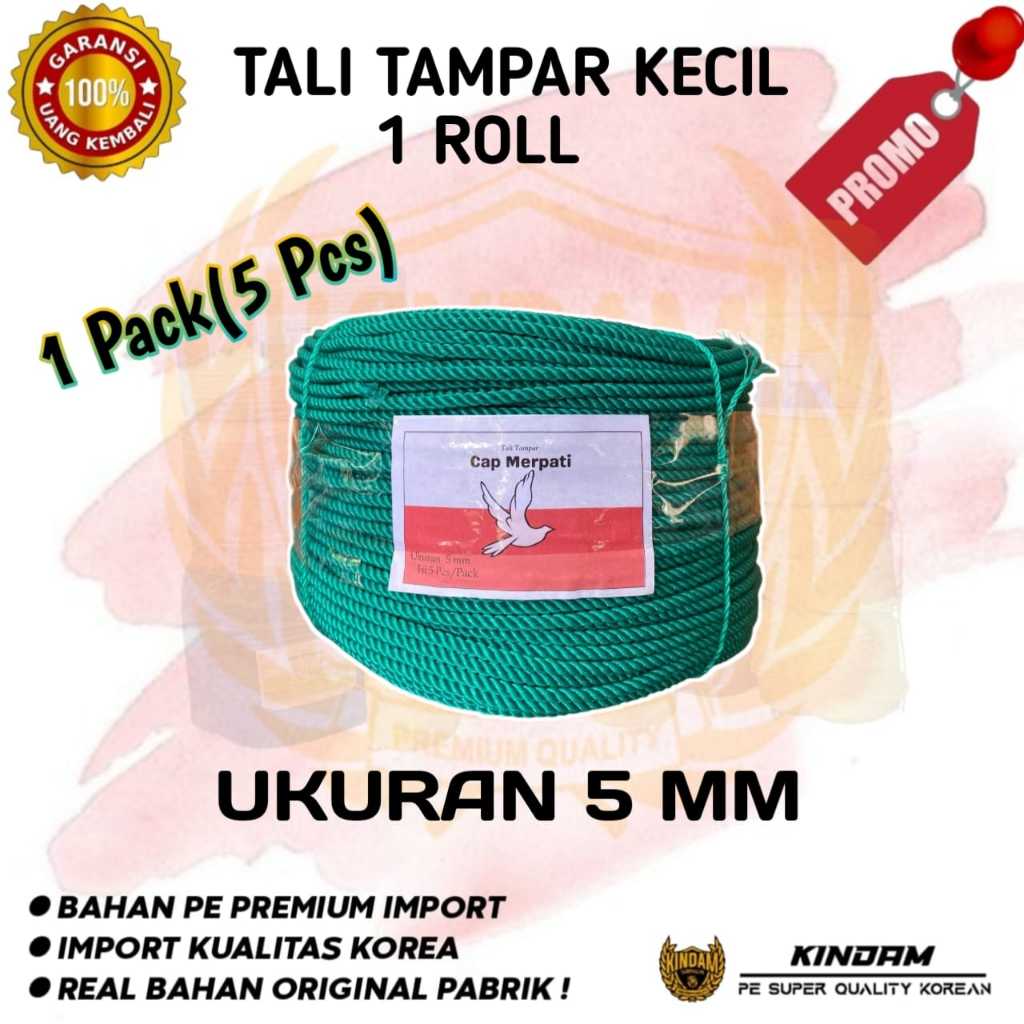 

TALI TAMPAR ROLL KECIL 1 MM CAP MERPATI KUAT DAN BERKUALITAS