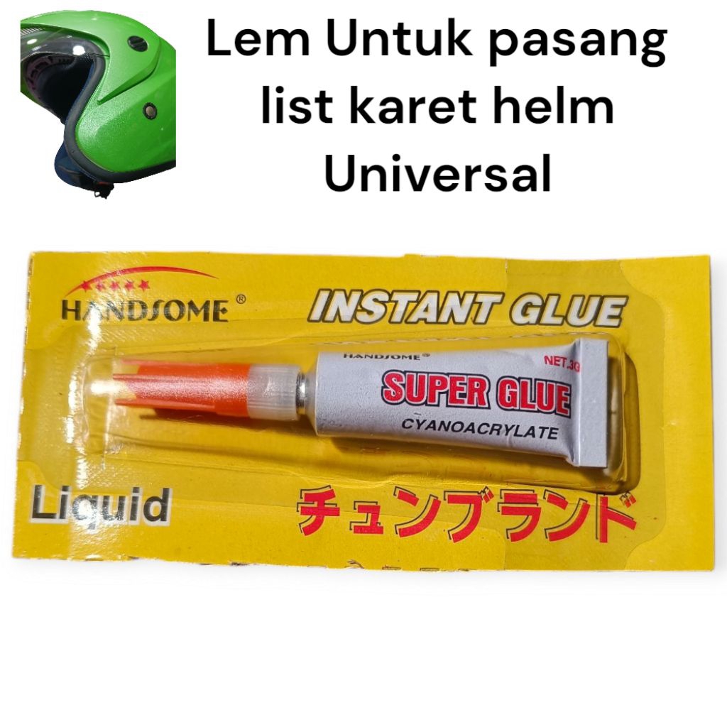 Lem Power Glue Lem List Karet Helm Busa Spon Helm