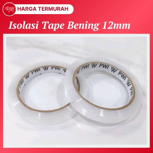 

Isolasi Tape Solasi Bening 12mm 72 Yard Isolasi Kecil Lakban Kecil Pita Selotip