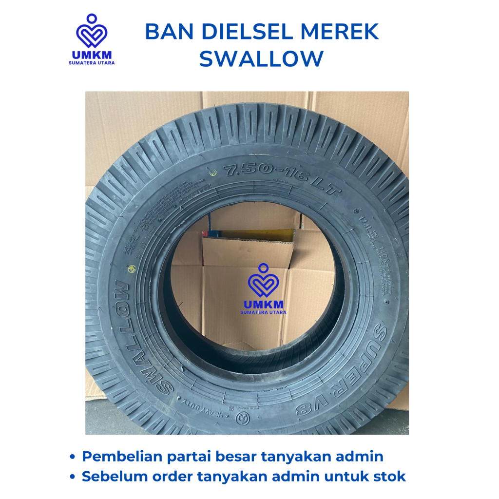 BAN DIESEL 750 x 16 14pr HD / BAN DIESEL / Ban ring 16 / Ban Luar Diesel / Ban Diesel Swallow / Ban 
