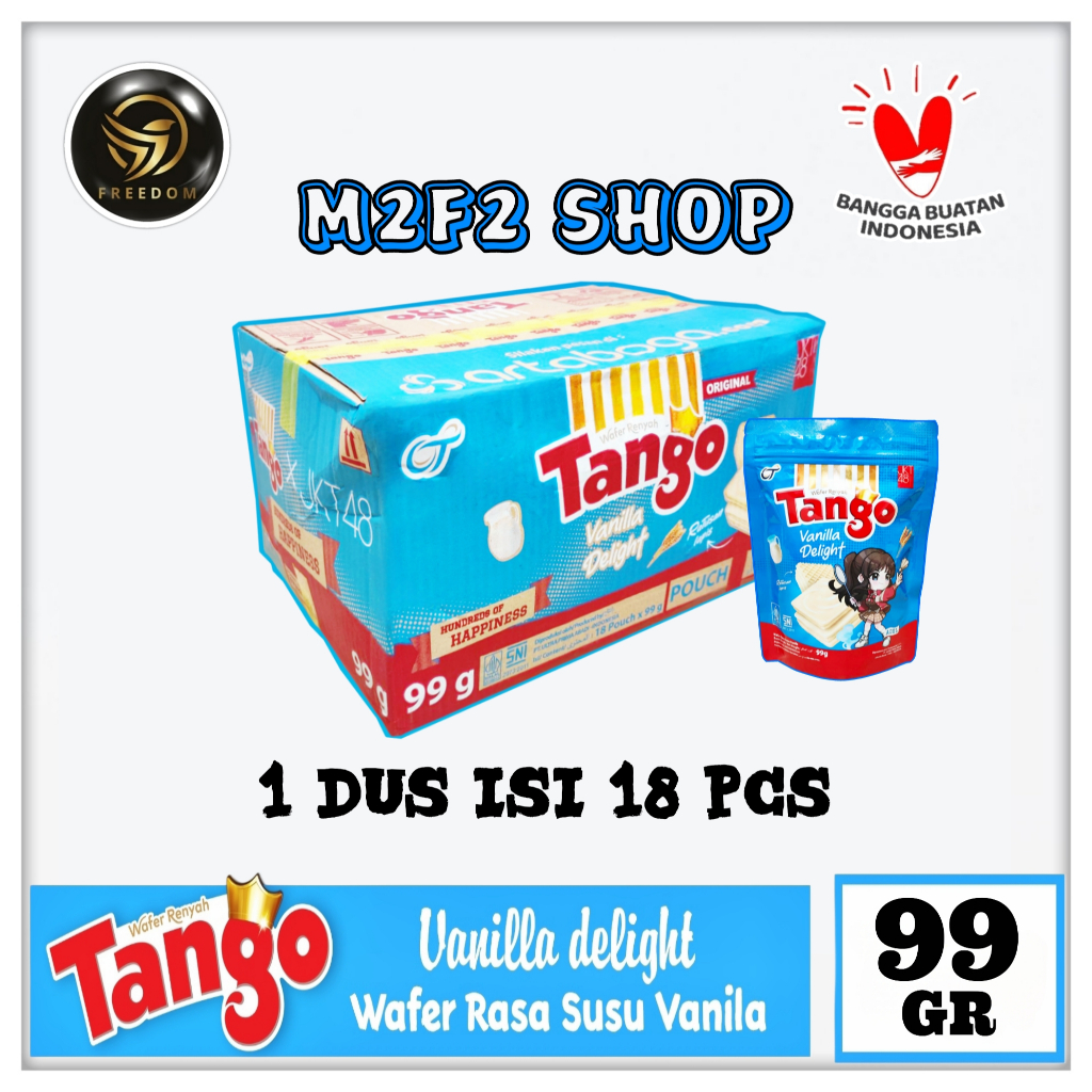 

Tango Wafer Vanilla Delight BITE SIZE | Krim Susu Vanila Pouch - 99 gr (Kemasan Karton)