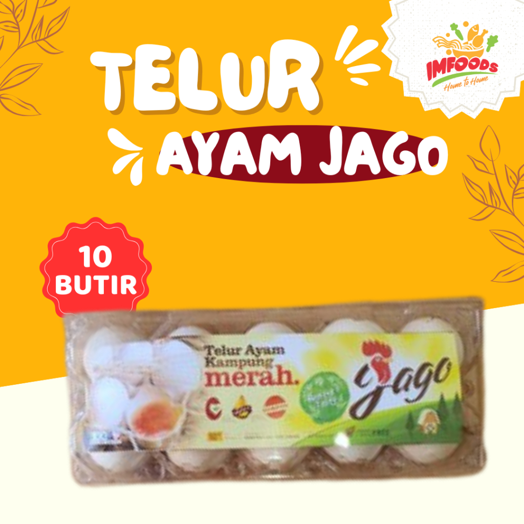 

Telur Ayam Kampung 10 butir/Merek Merah Jago / Telur Omega 3 / Telur ayam organik / Telur sehat / Imfoods