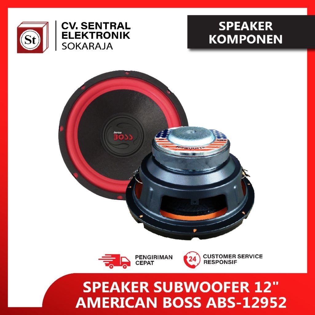 SUBWOOFER AMERICAN BOSS 12" ABS 12952