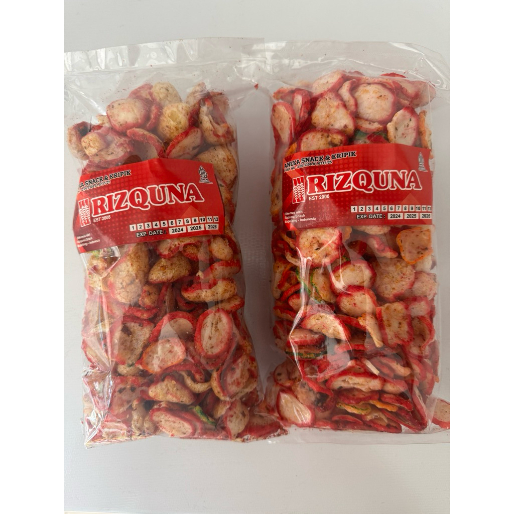 

kerupuk seblak pedas rizquna snack
