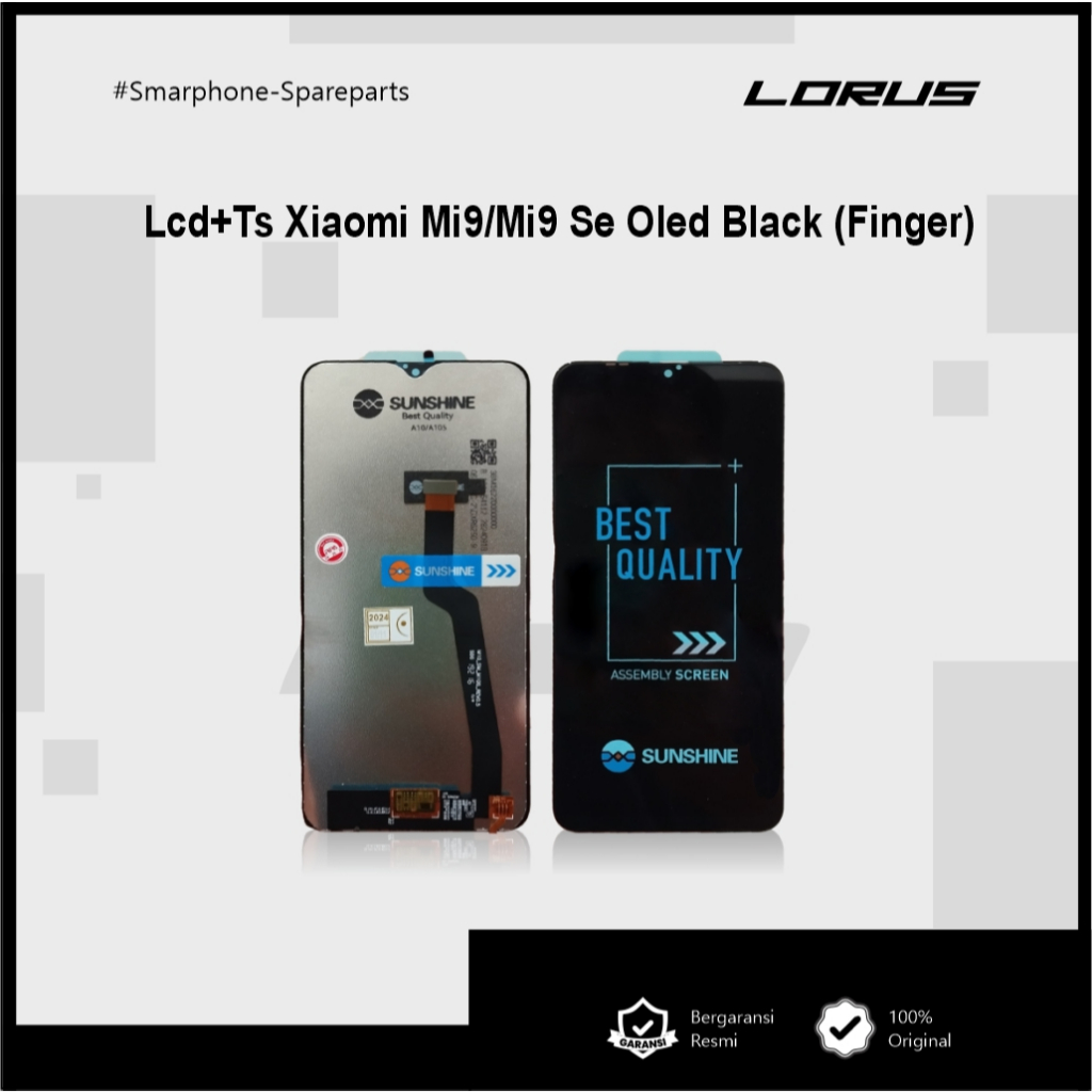 Lcd+Ts Xiaomi Mi9/Mi9 Se Oled Black (Finger)