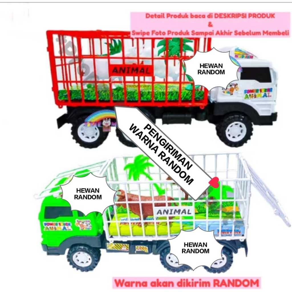 MAINAN TRUCK BESAR PENGANGKUT HEWAN NO. ST 2071