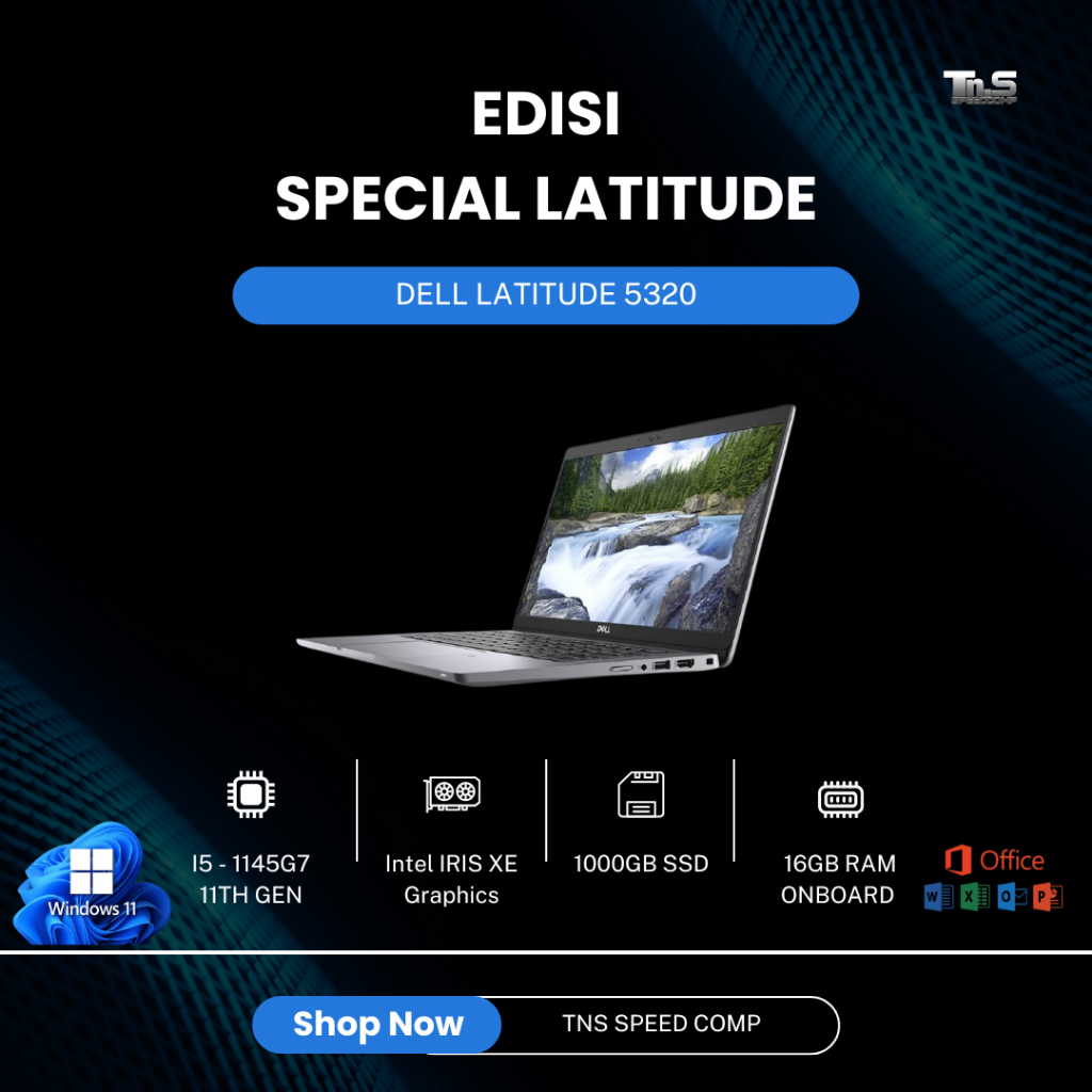 DELL LATITUDE 5320 i5-1145G7 GEN 11 / 16GB RAM / 512GB SSD / FHD / BACKLITE