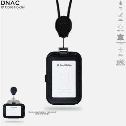 

DNAC ID Card Holder and Card Slots with Ribbon Lanyard