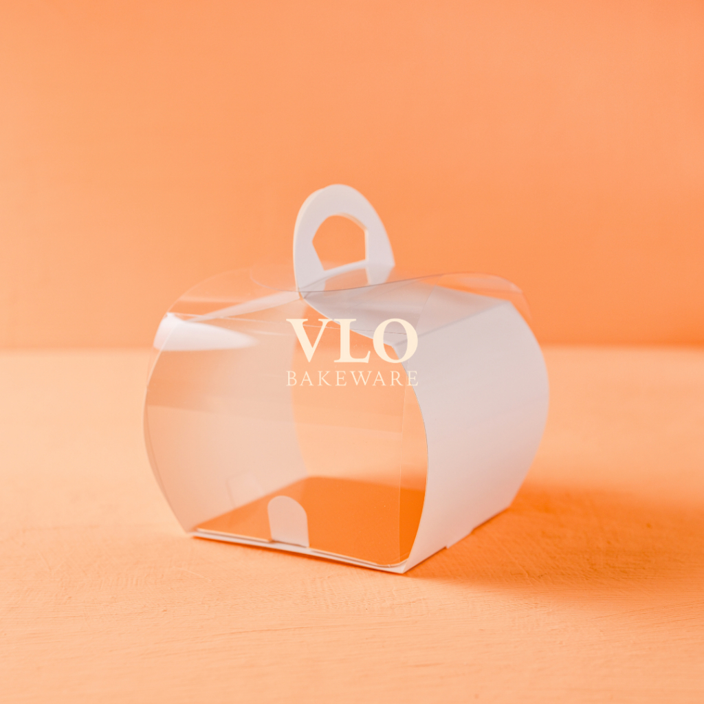 

Kotak kue mika transparan | box mika handle | mika dessert box