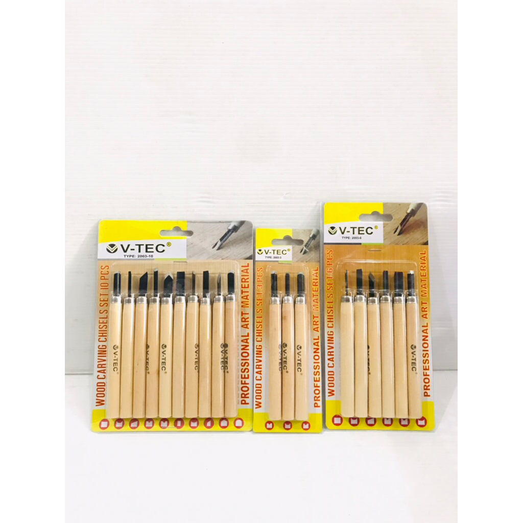 

Wood Carving Chisels Set 10, 6, 3 Pcs / Alat Ukir Kerajinan Kayu