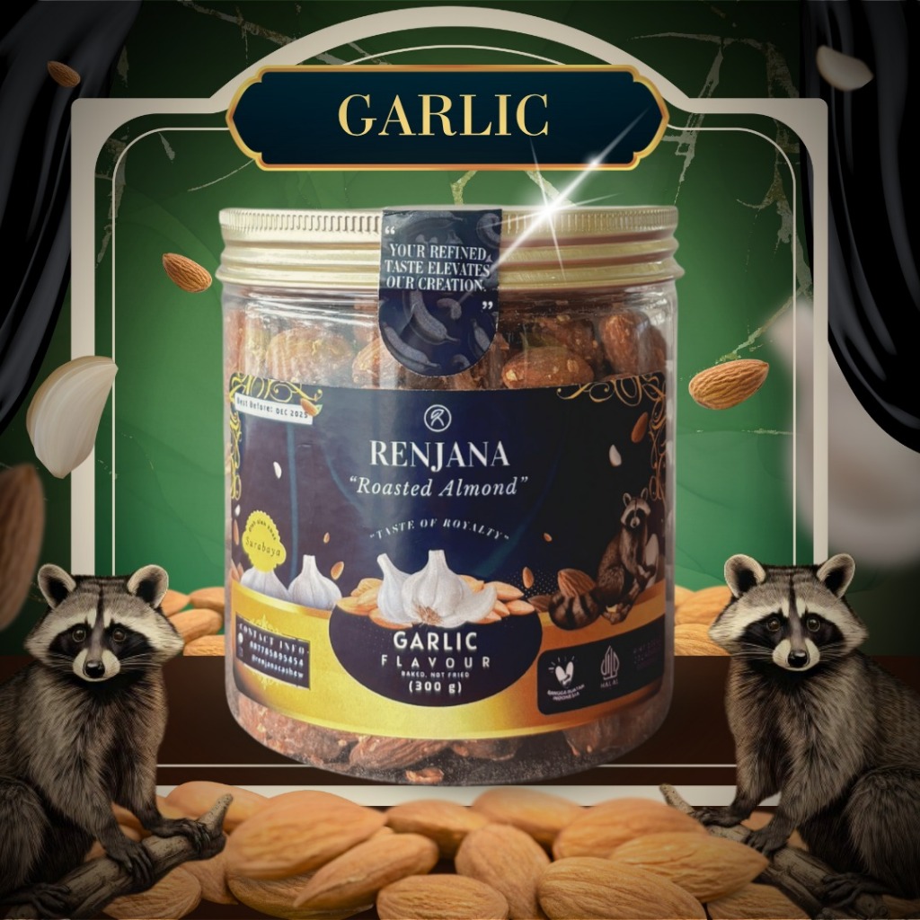 

Kacang Almond Oven / Almond Panggang / Roasted Almond | GARLIC - RENJANA CASHEW 300gr