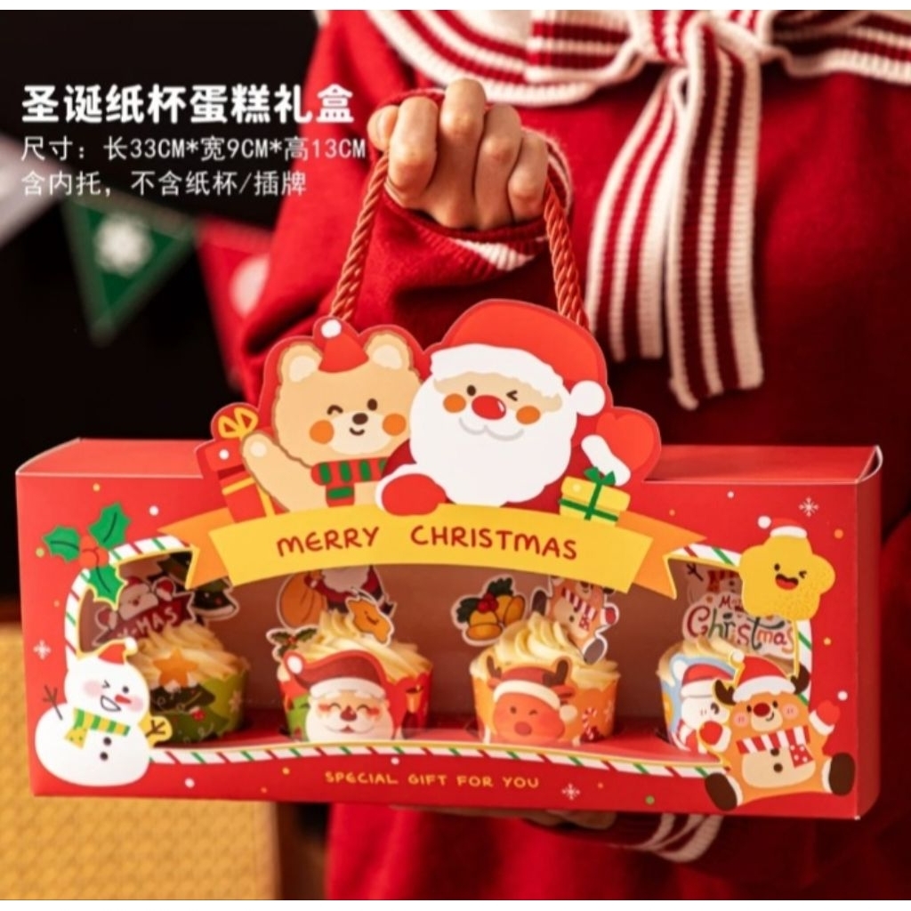 

Box Natal 4 cupcakes box natal 3 jar kaca 500ml dus kue cupcak kotak cupcakes box cupcakes natal box cupcake natal box natal cupcak box souvenir natal box natal lucu tenteng