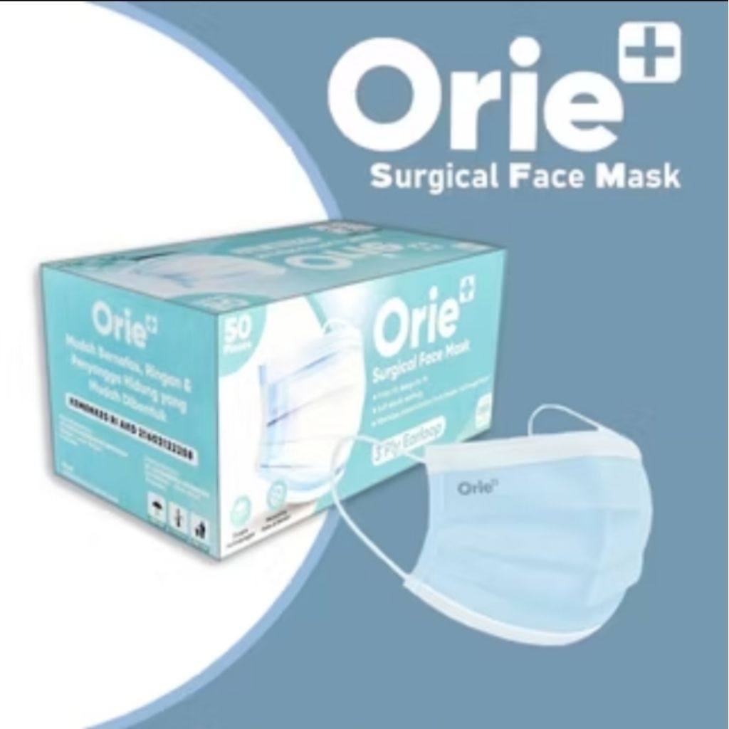 [SONARAYA] MASKER EARLOOP SURGICAL ORIE+ MASKER MEDIS 1 BOX ISI 50PCS