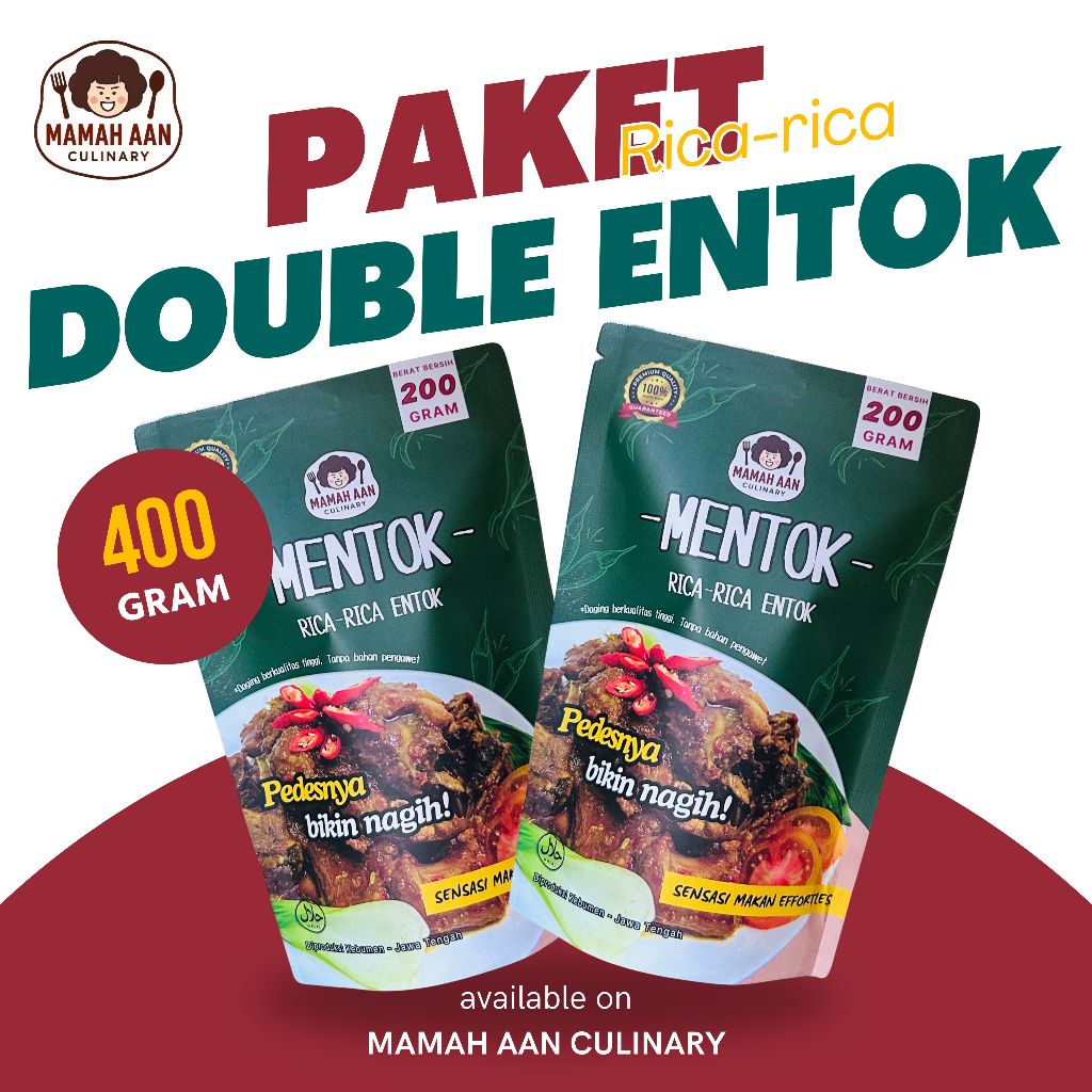 

MAMAH AAN PAKET DOUBLE ENTOK PREMIUM - Paket isi 2, harga lebih ekonomis. best seller basur bebek!