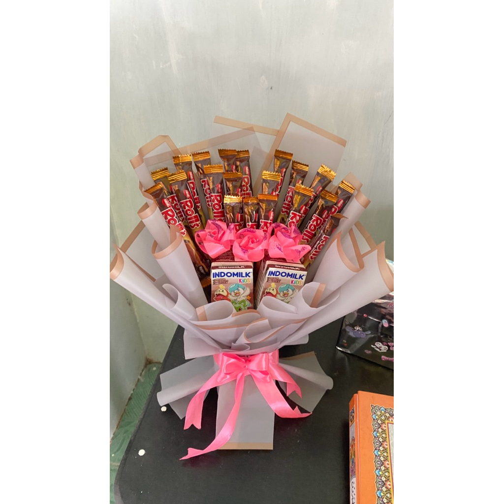 buket bunga/buket snack/buket bunga snack murah/buket tulisan costum murah