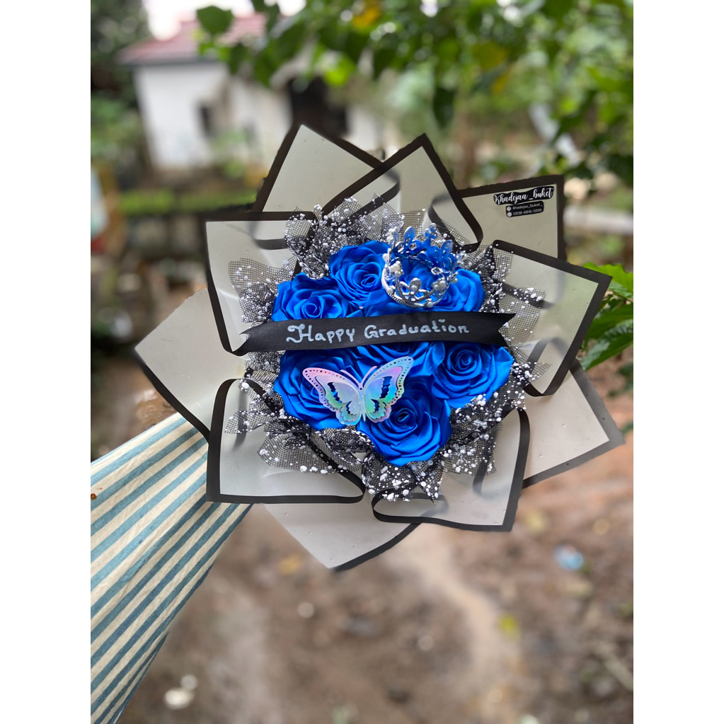 

satin navi 7 tangkai glitter tanpa mahkota