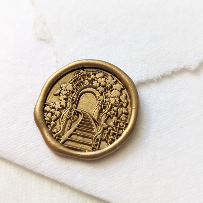 

(CLG) Stair - 1 Pcs Wax Seal Coin Instan Siap Pakai HS21 / Segel undangan wax seal DIY / Hampers / Souvenir / Hadiah / Hiasan / art & Craft / candle wax seal coin langsung tempel sudah include double tape