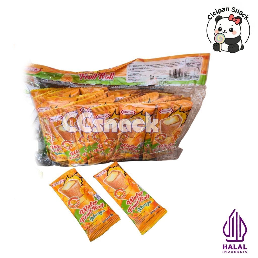 

SWEET ME WAFER FRUIT ROLL MANGO PAK ISI 30