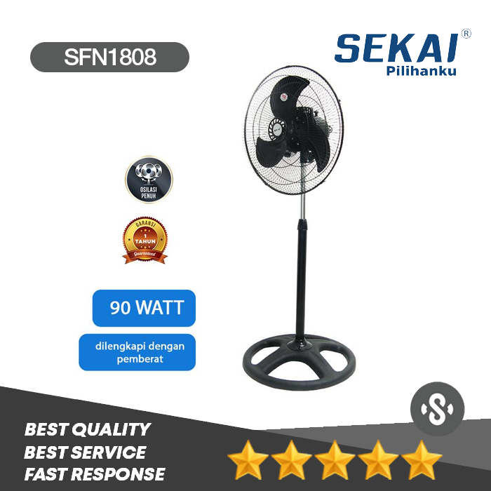 SEKAI Metal Stand Fan SFN1808 Kipas Angin 18 Inch SFN 1808