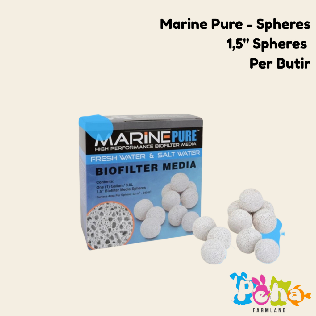 Marine Pure Spheres PERBUTIR Rumah Bakteri  Biofilter Media Aquarium Laut Original USA Media Filter 