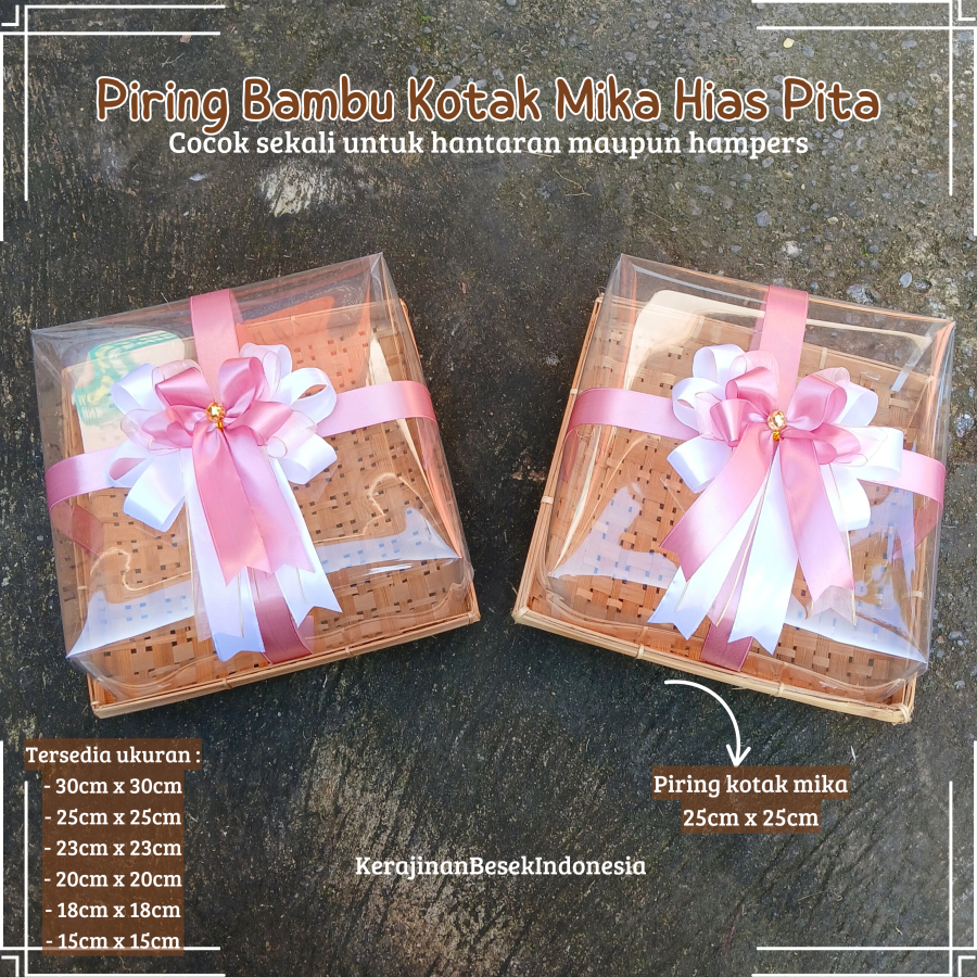 

TERMURAH BOX HANTARAN PERNIKAHAN BONUS PITA BISA REQUEST WARNA Piring kotak 15-30 mika pita seserahan lamaran kotak dusty
