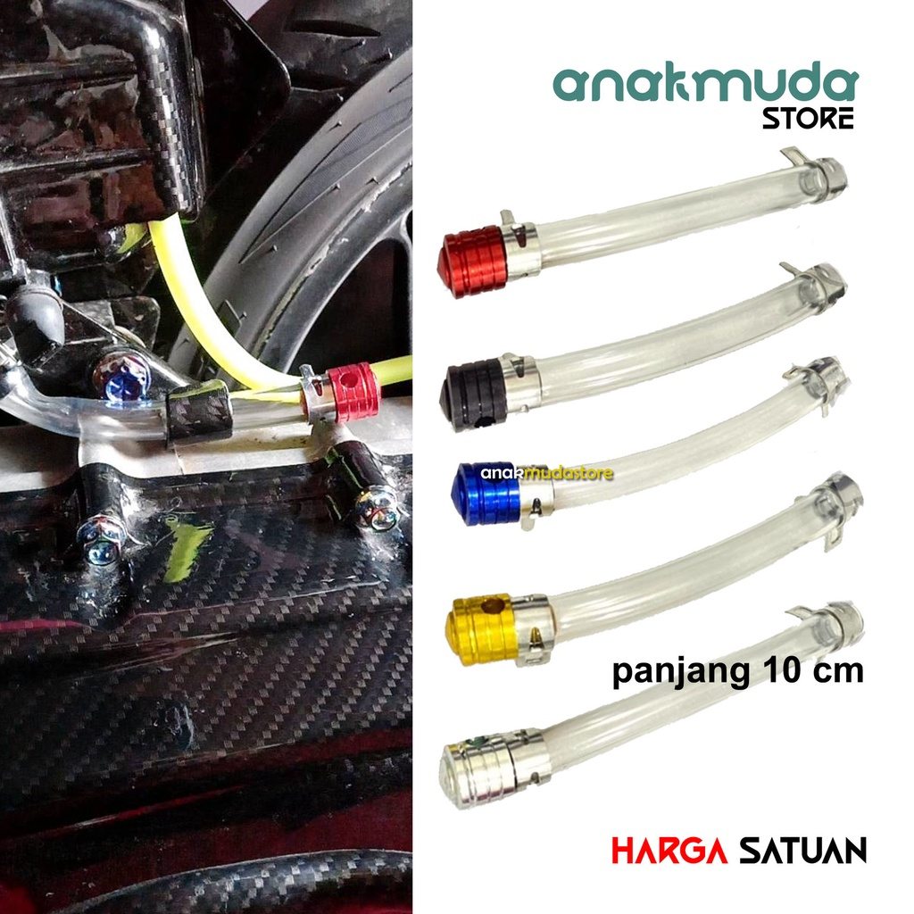 (MS2X) Selang CVT Filter Udara Monel CNC Variasi Panjang Selang 10 cm Plus Monel Kleman TUBE DRAIN U