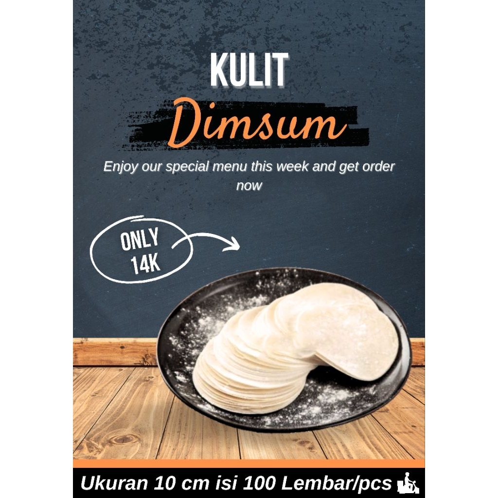 Kulit Dimsum Ukuran 10cm isi 100 Lembar / 2pack Sangat cocok untuk pembuatan Dimsum, Gyoza, dan Siom