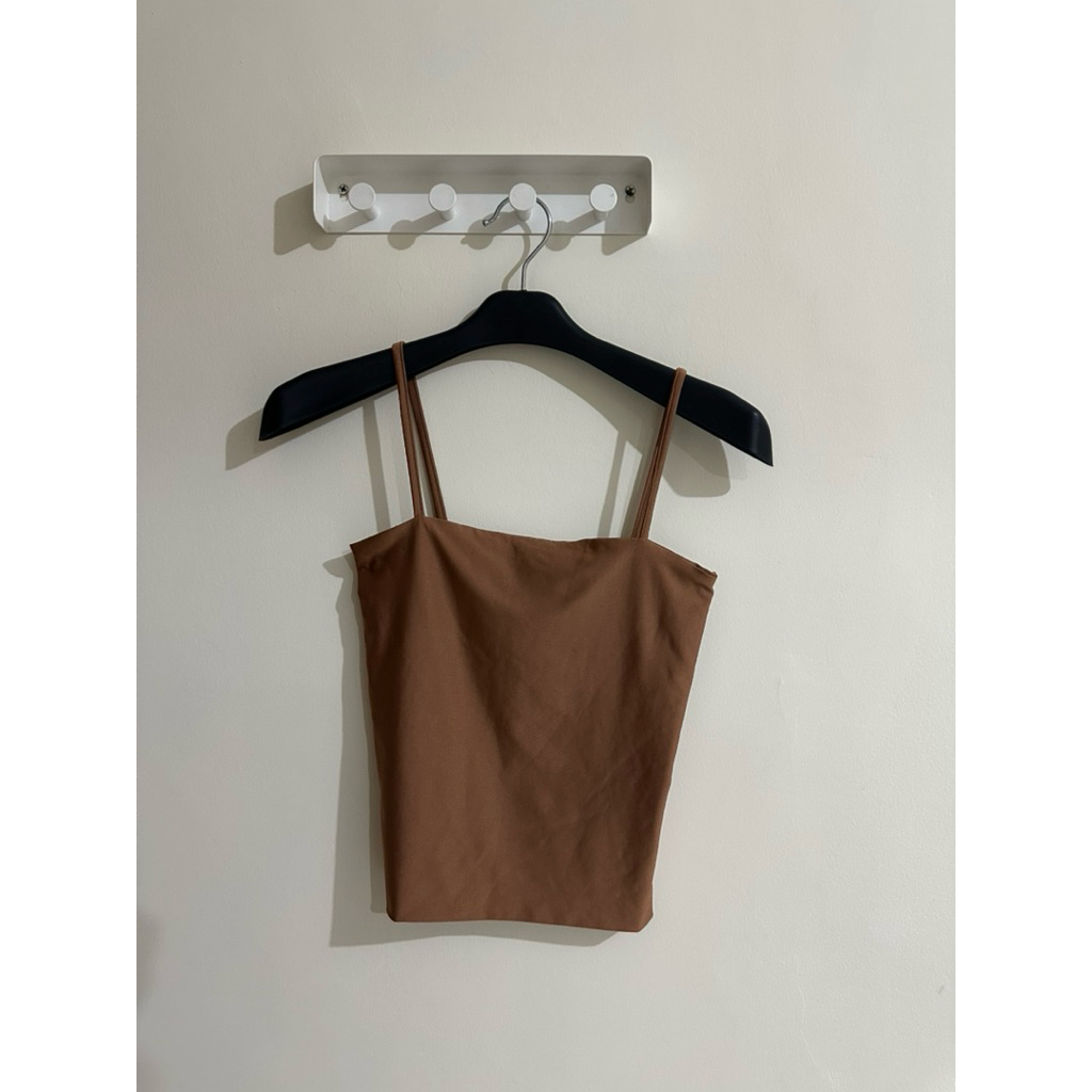 Kurve Ze Tank Bare Kurve Spaghetti Strap Tank Barekurve Fitted tank fit tank brown tank