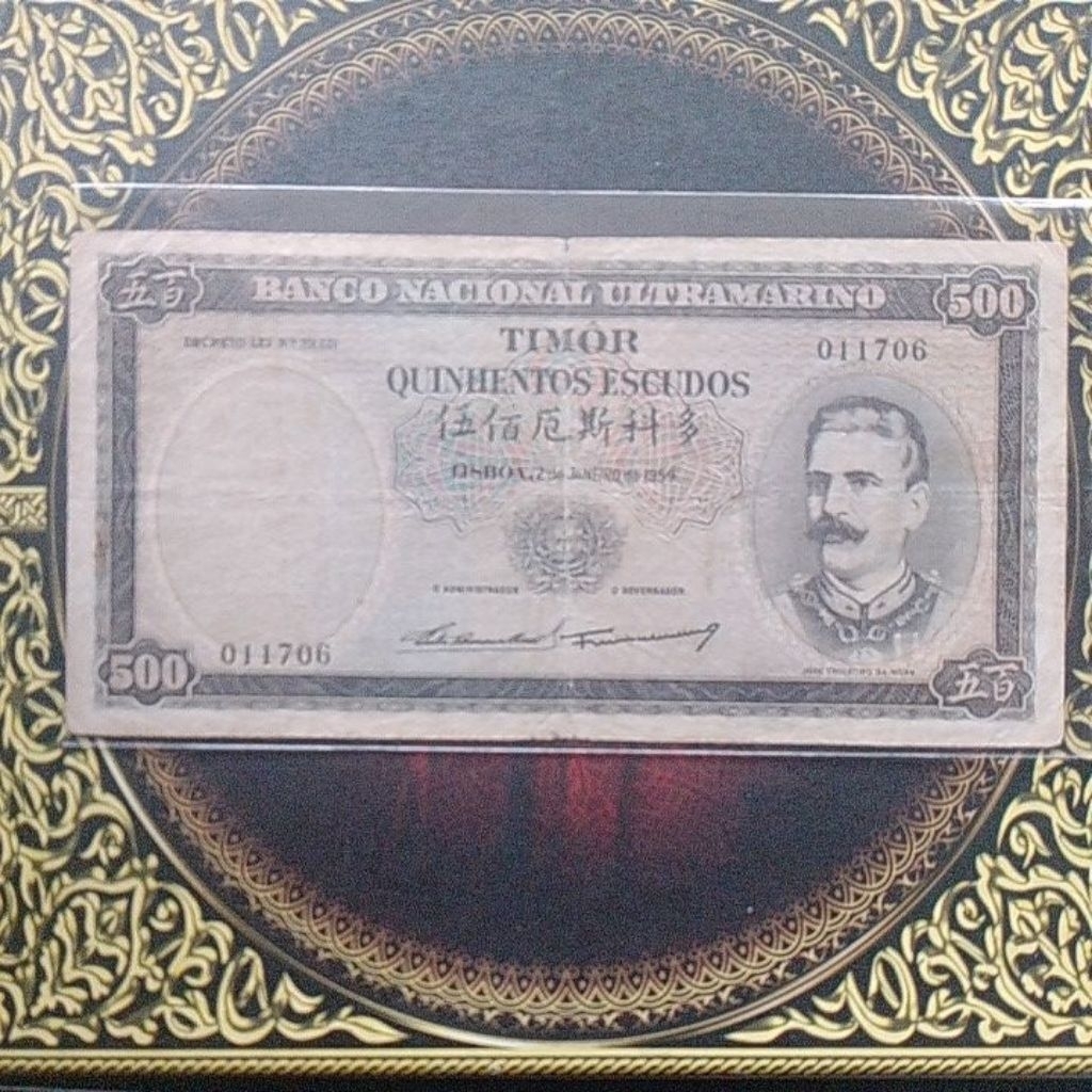 Uang Timor Portugis 500 Escudo 1959 vf