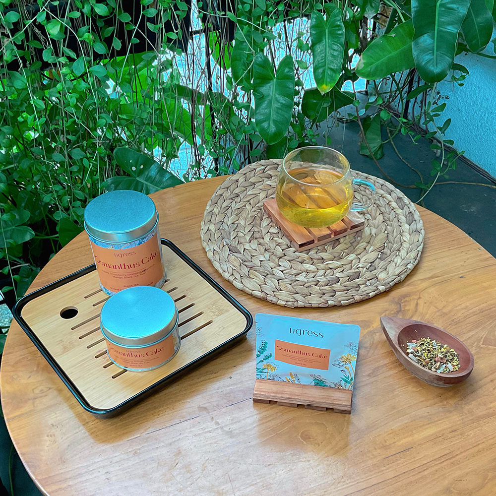 

Osmanthus Cake Tea / Black Tea Blend / Tigress sachet dan tea bags