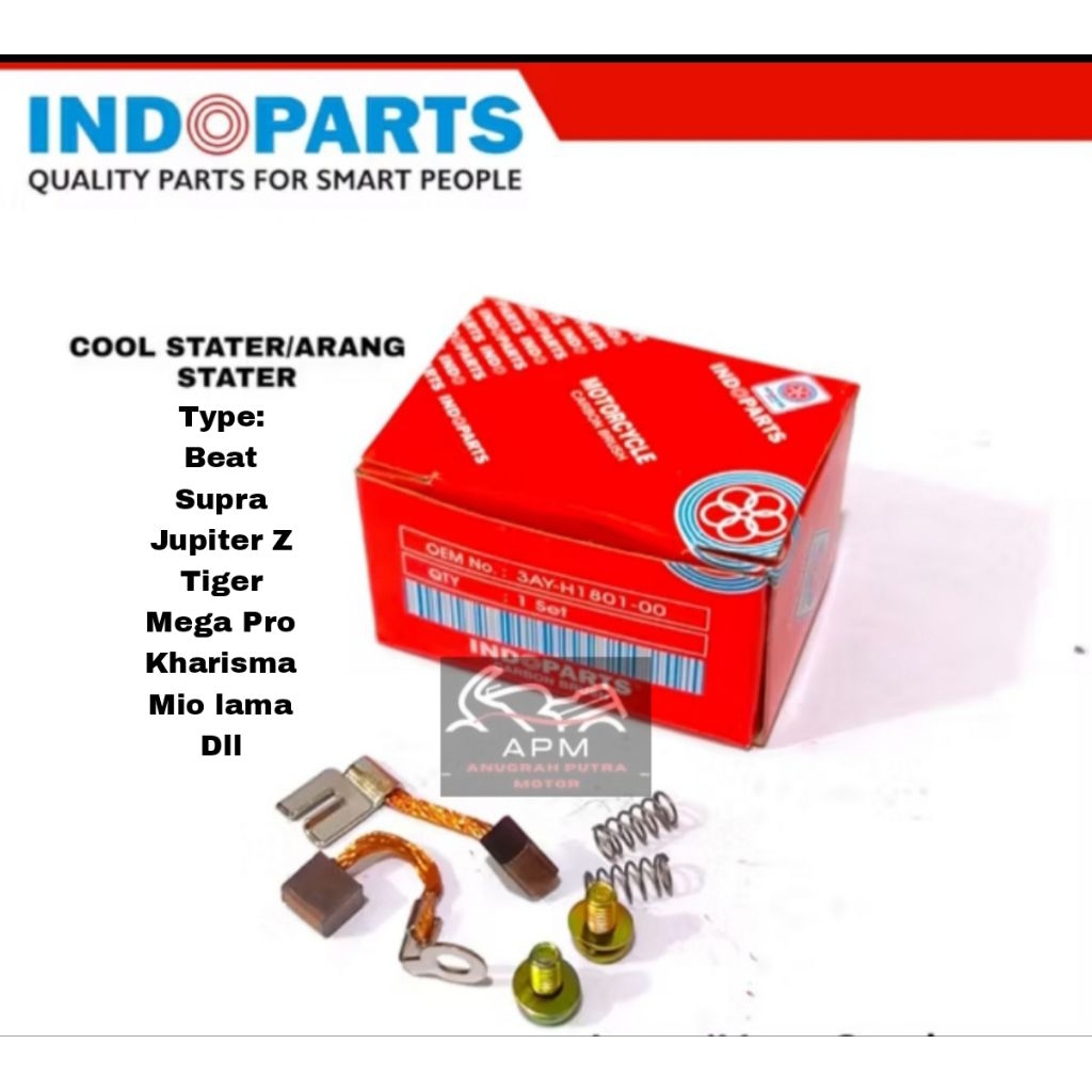 CARBON BRUSH REPAIRKIT INDOPARTS ARANG DINAMO STARTER MOTOR