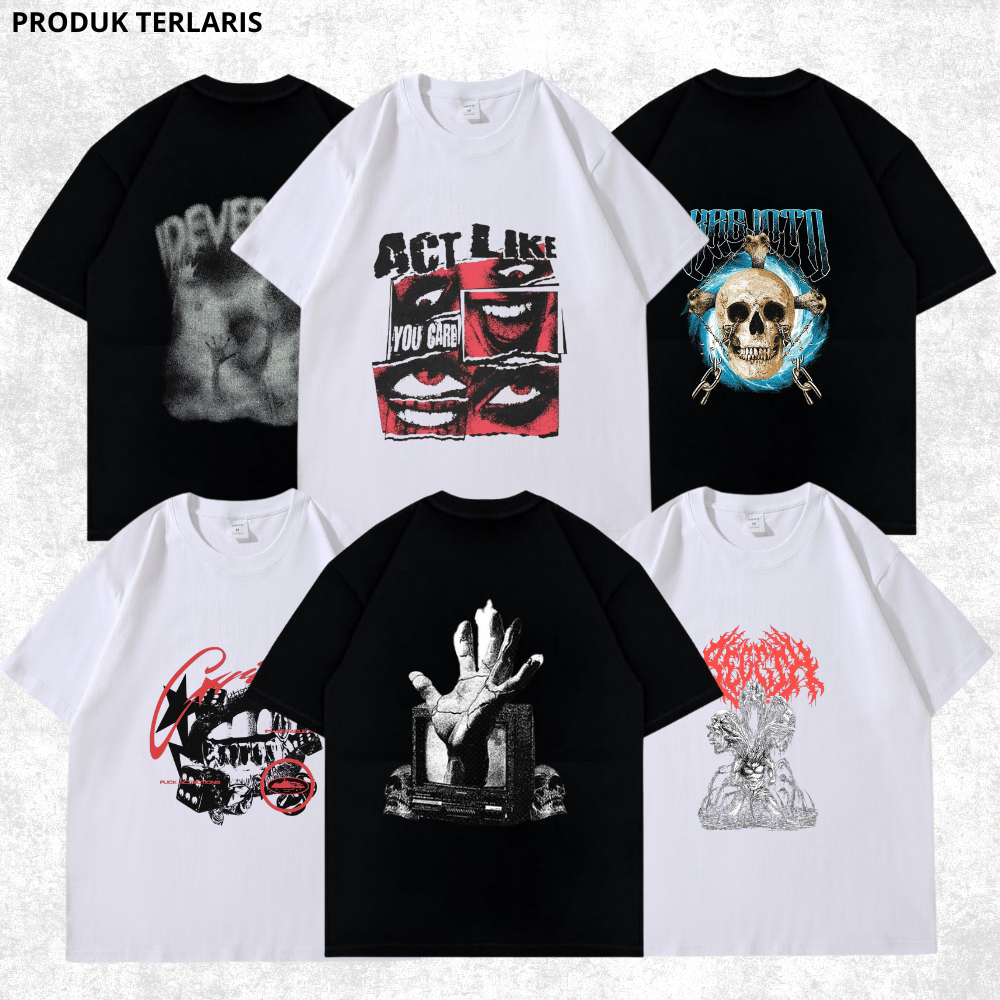 KAOS DISTRO PRIA LENGAN PENDEK MOTIF TERBARU KAOS DISTRO PRIA WANITA KEREN KAOS SKENA HITAM PUTIH