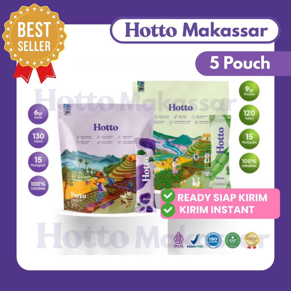 

[5 Pouch] Hotto Purto Multigrain with Purple Potato | Hotto Mame Protein Multigrain Edamame [ReadySiapKirim]