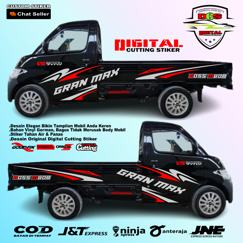 Stiker Cutting Mobil Pickup Grandmax Stiker Striping List Grandmax Variasi Bodi Samping