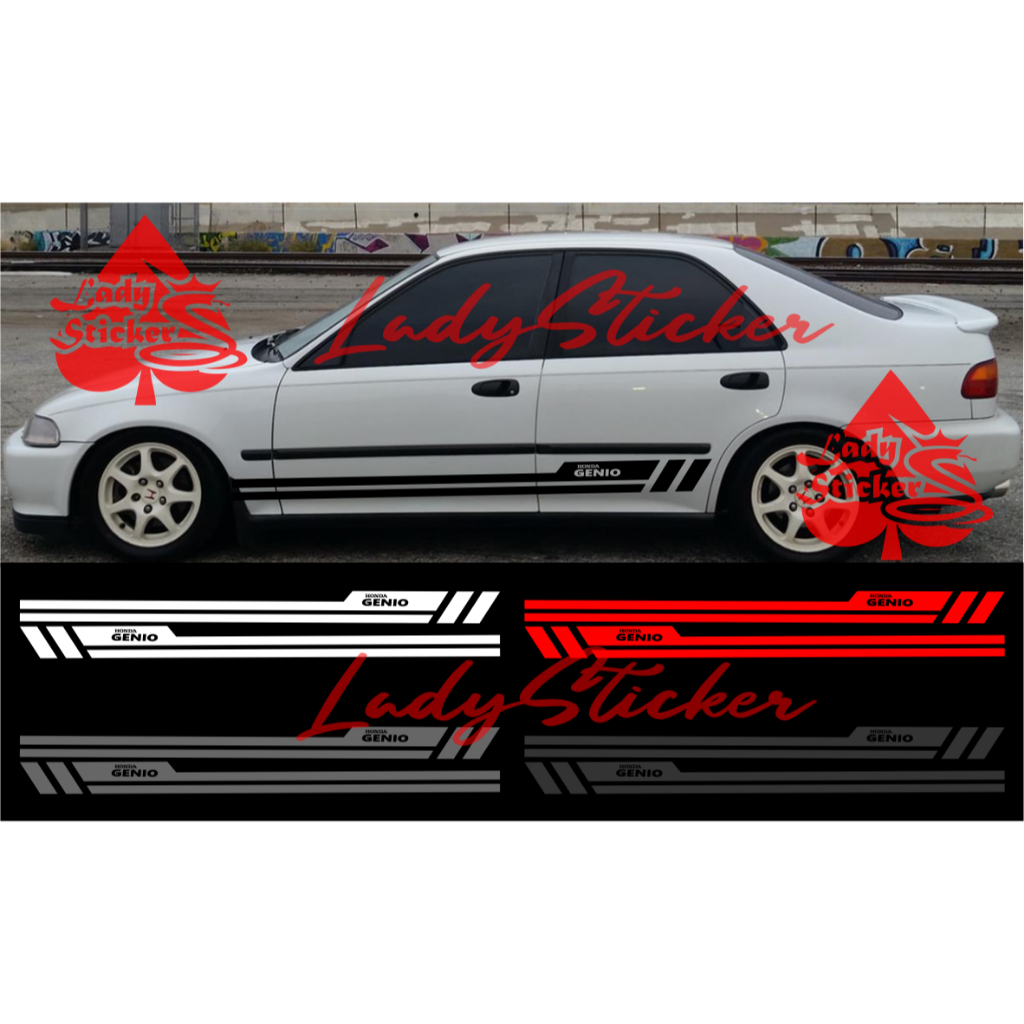 Cutting sticker mobil genio sticker stiker mobil honda genio