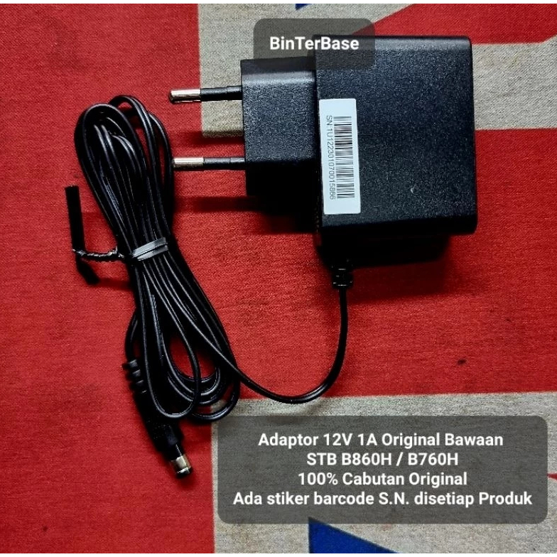 Adaptor Original Cabutan STB Android box B860H / B760H ZTE 12V 1A adapter Ori 100% bawaan dari stb a